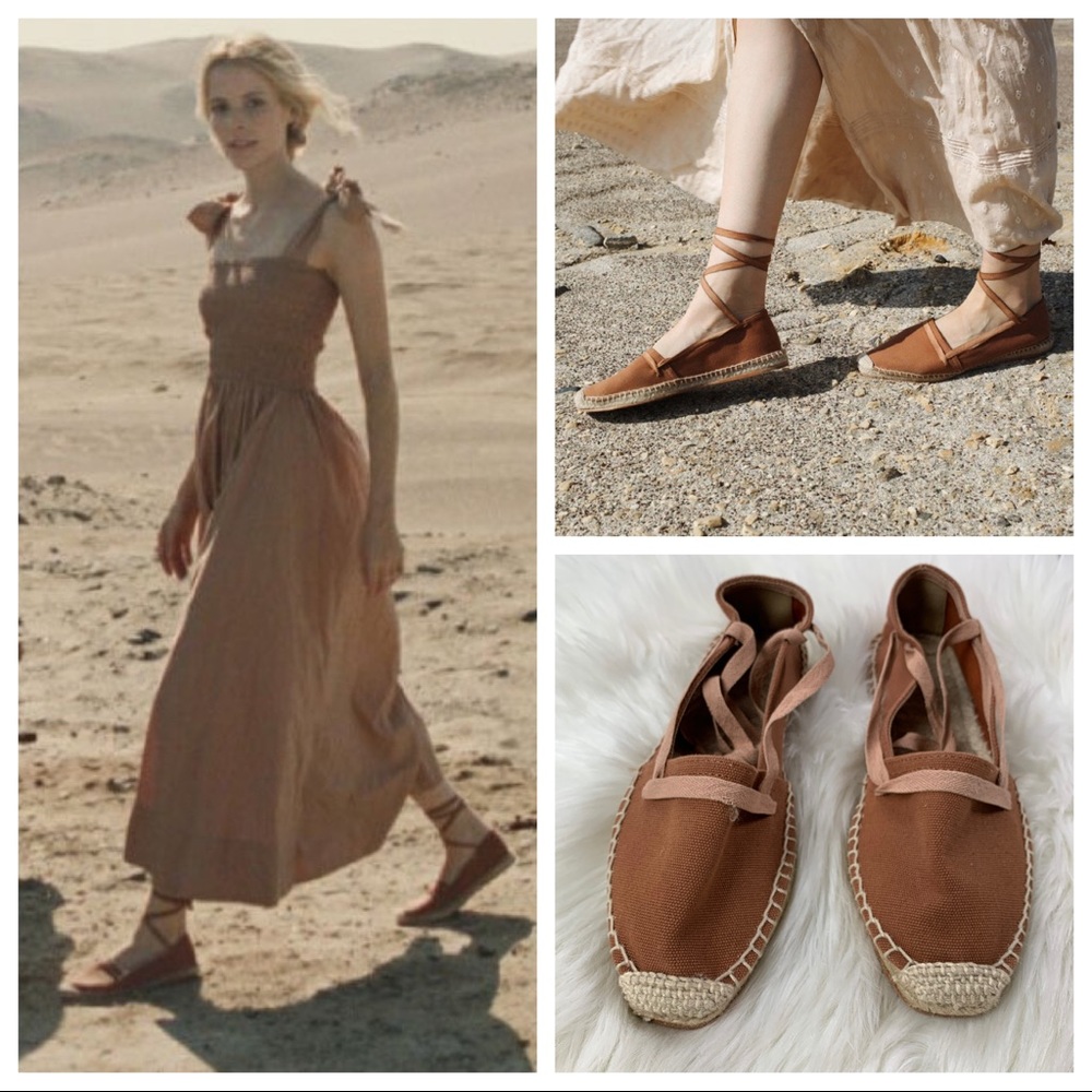 Doen Salvadore Espadrilles Baked Clay Sz 35 NWOT